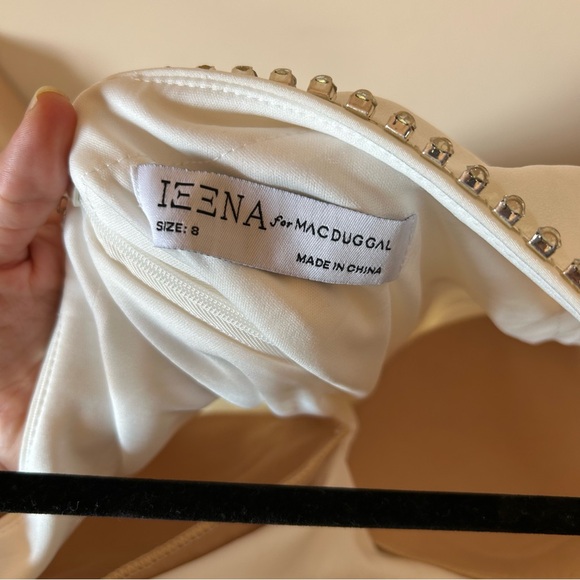 Ieena for Mac Duggal 26583 - Jeweled Evening Gown in White Size 8 - Picture 13 of 14